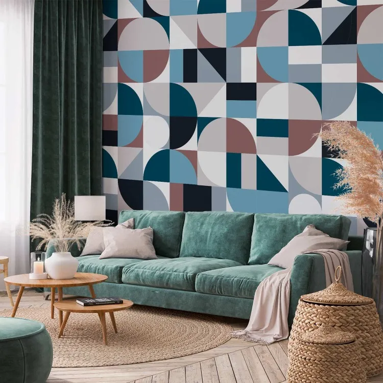 Geometric Mosaic (Blue)