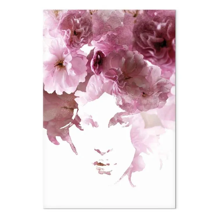 Floral woman portrait - abstract theme with woman and flowers