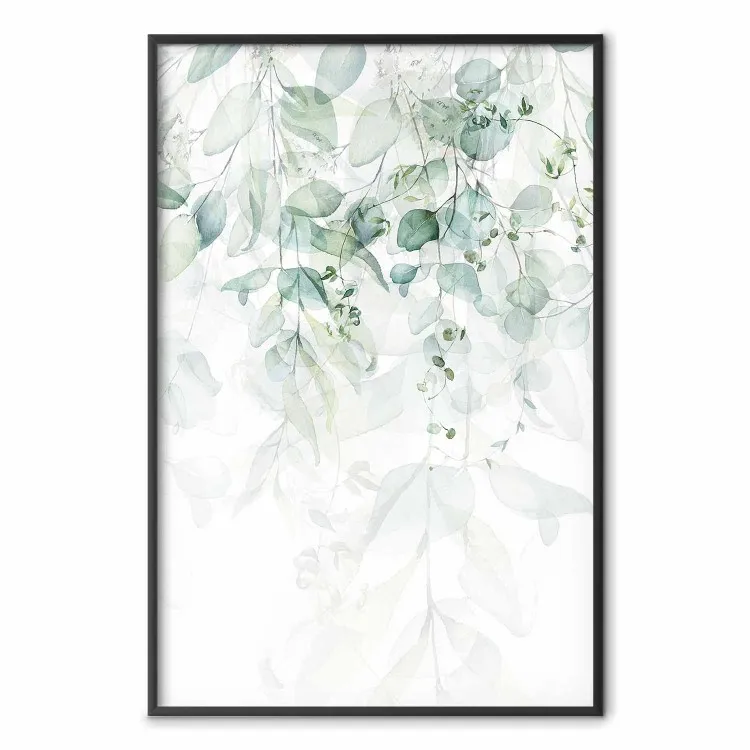 Gentle Touch of Nature - jungle leaves composition on white background