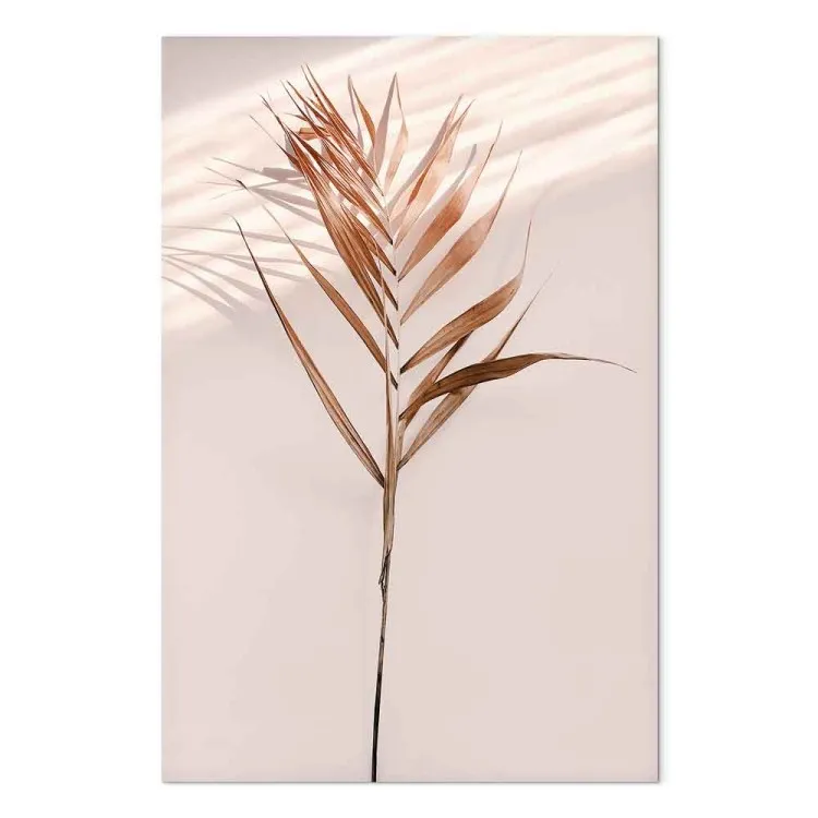 Exotic Shade (1-part) vertical - palm leaves in sepia motif