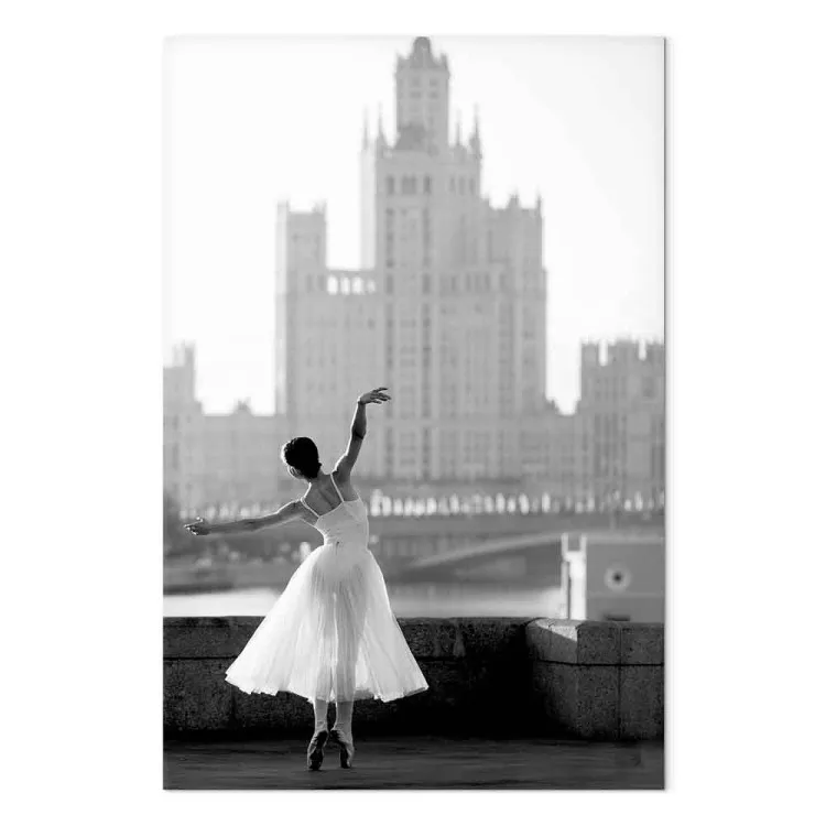 Dance over the River (1-piece) Vertical - cityscape photograph with a woman
