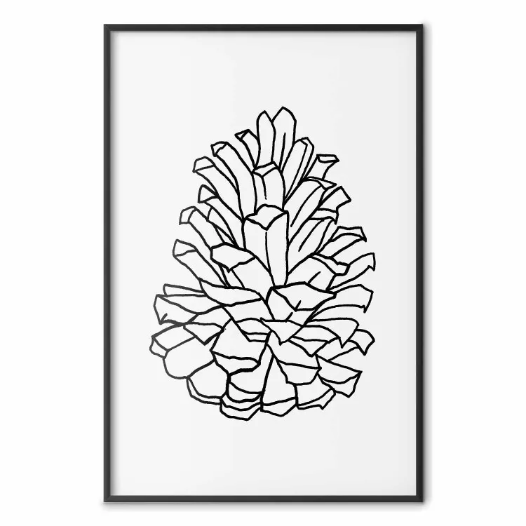 Open Cone - black line art of a cone on a solid gray background