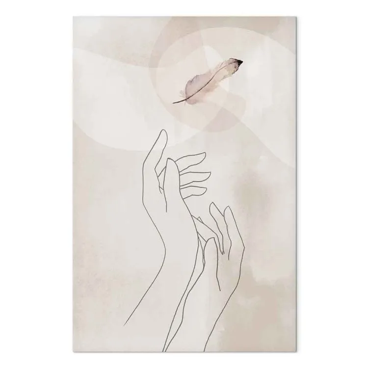 Perfect Lightness (1-piece) Vertical - abstract hand line art