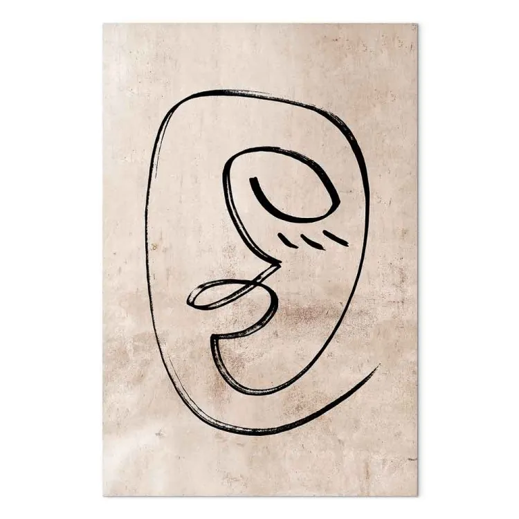 Dreamy Grimace (1-piece) Vertical - abstract line art in boho style