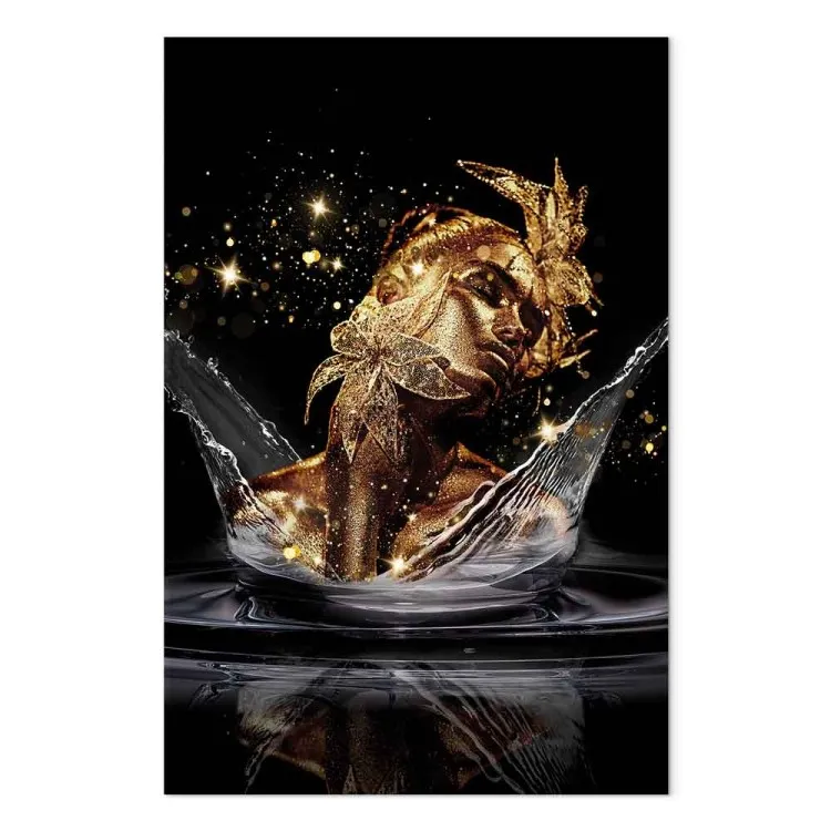 Golden Dream (1-piece) Vertical - abstract woman's face in water