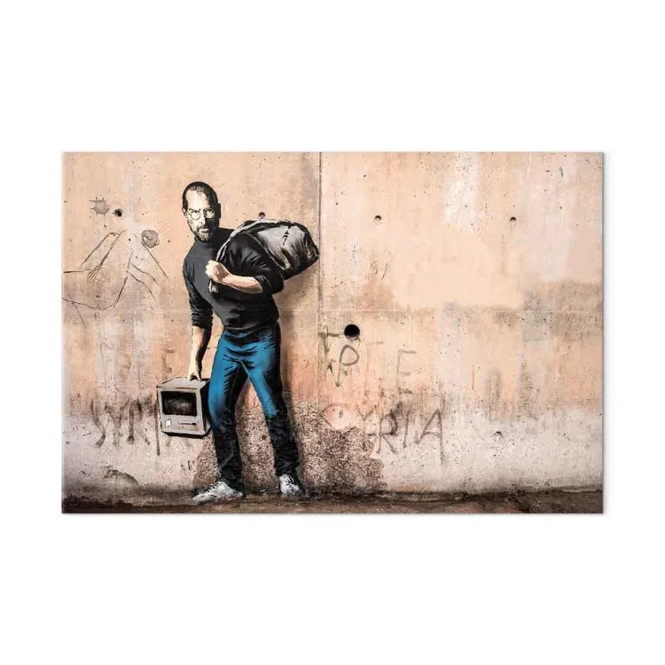 Steve (1-piece) Wide - street art of concrete with Steve Jobs' figure