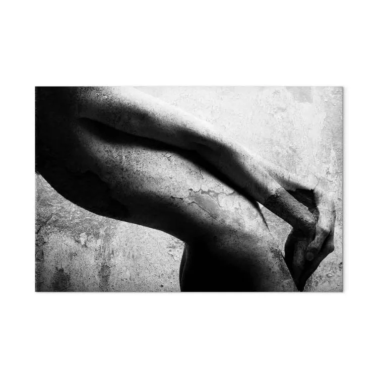 Female body - black-white composition with stone imitation in offset