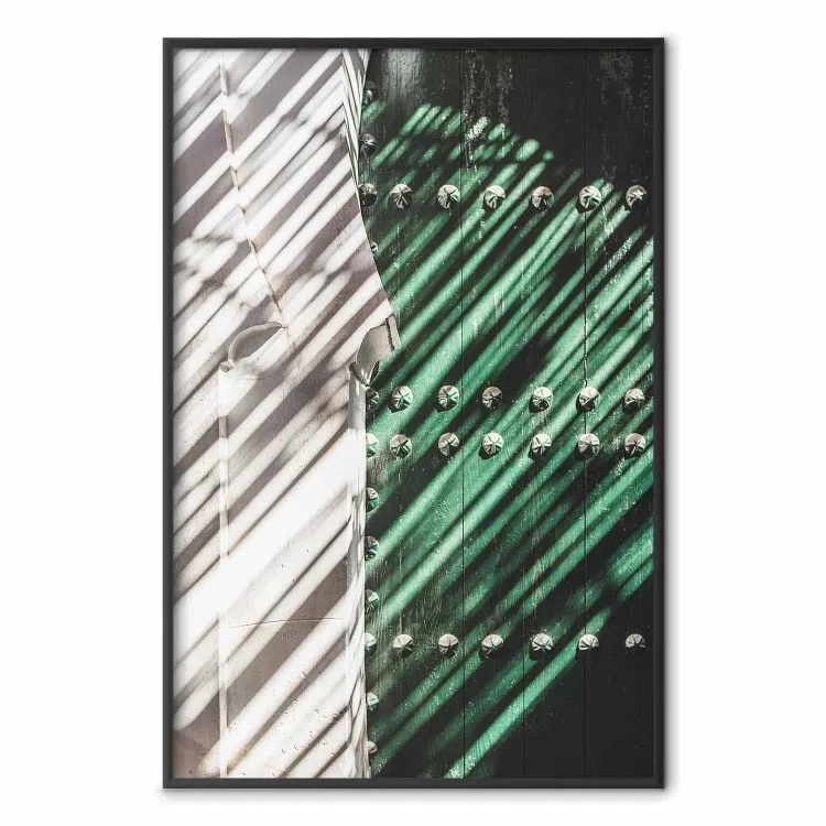 Hidden Doors - architecture of a green wooden gate and gray wall