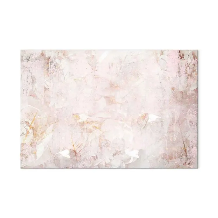 Creamy fog - Abstraction with blurry pink and white with gold elements