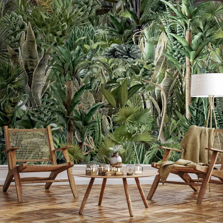 Rich jungle - exotic green wilderness landscape with trees