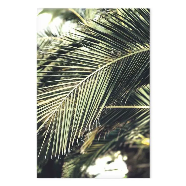 Green Queen (1-piece) Vertical - exotic palm leaf landscape