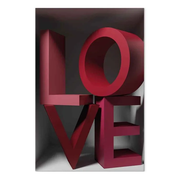 Love in Reds (1-piece) Vertical - English 3D text