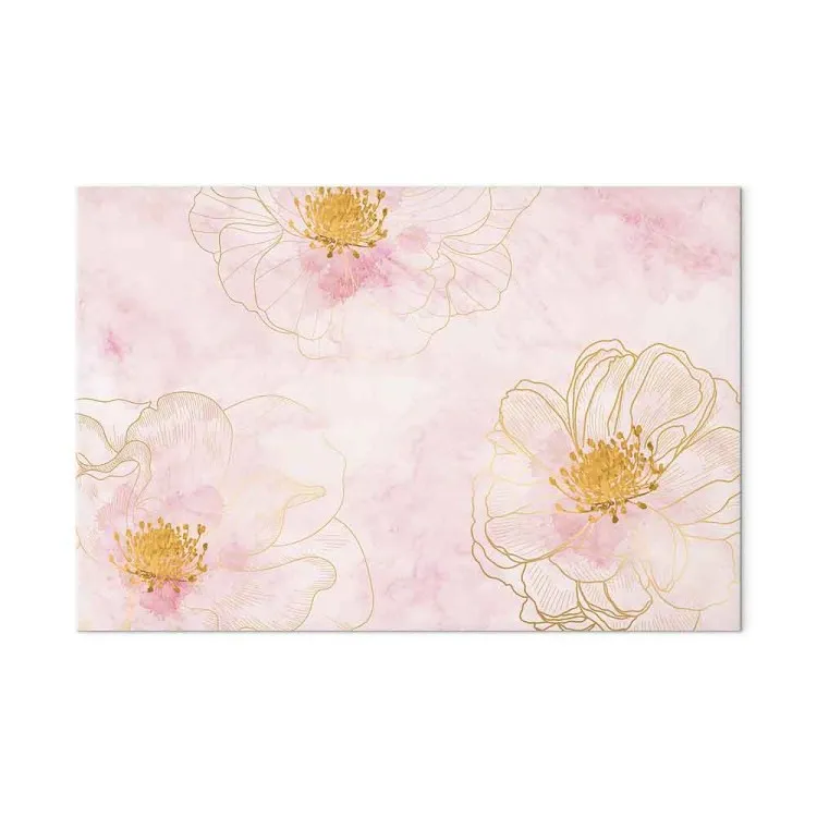 Flowering - Abstraction with flowers on a pink background