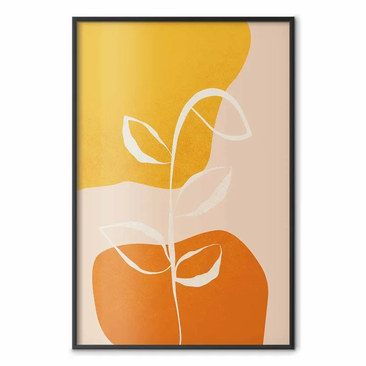 Young Plant - abstract plant on a colorful and pastel background