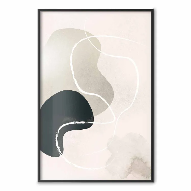 Soothing Space - abstract composition full of round shapes in boho style