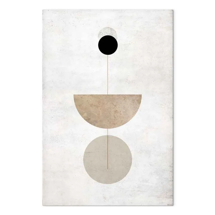 Gray-black wheels and semicircles - Abstraction with geometric figures