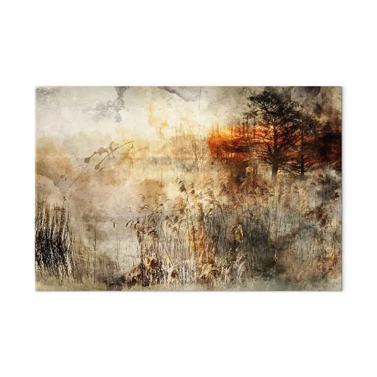 Wild Fields (1-piece) Wide - landscape amidst field grass and trees