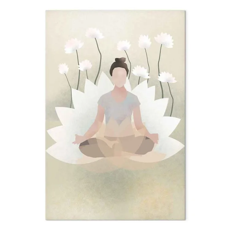 Love Yoga (1-piece) Vertical - floral composition in Zen style