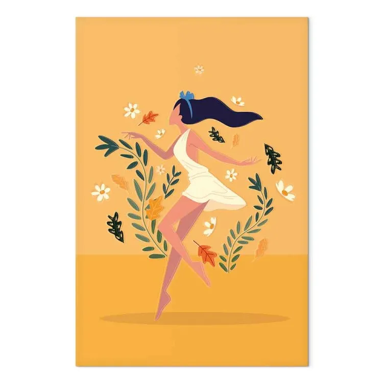 Dancing Among Flowers (1-piece) Vertical - woman amidst plants