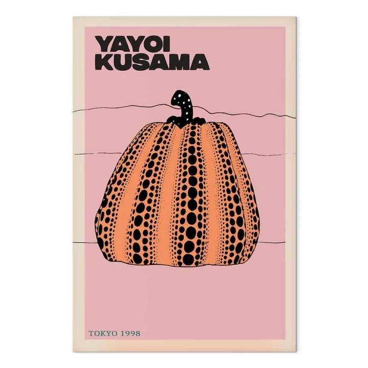 Oriental Pumpkin (1-piece) Vertical - still life and dark text