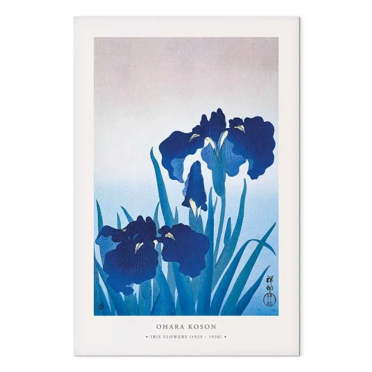 Blue Irises (1-piece) Vertical - blue blossoming flowers