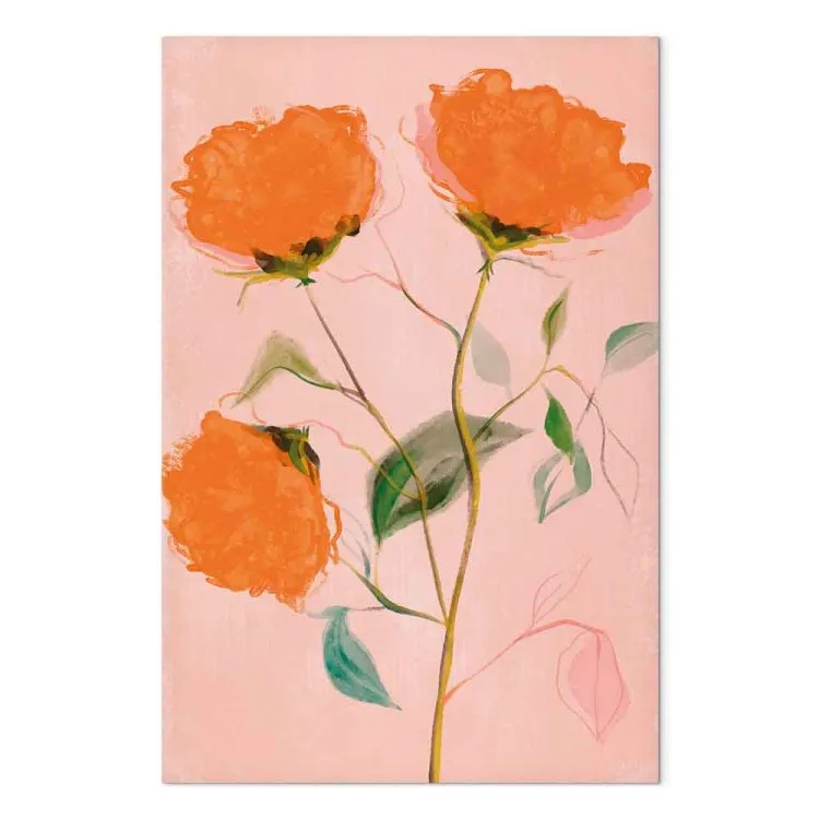 Orange Flowers (1-piece) Vertical - three roses in bloom