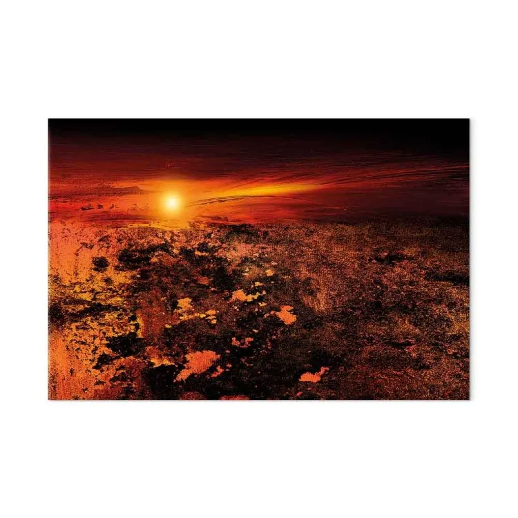 Landscape (1-piece) - view of the sunset and blood-red sky