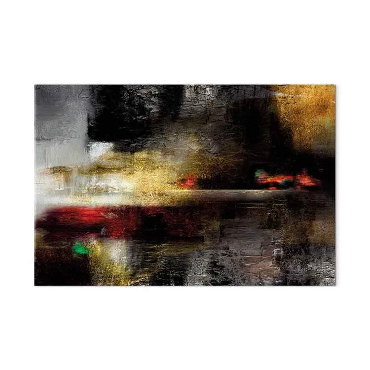 Abstract Landscape (1-part) - Golden Horizon with a Touch of Purple