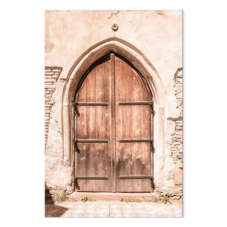 Mysterious Gates (1-piece) - urban landscape with a wooden gate