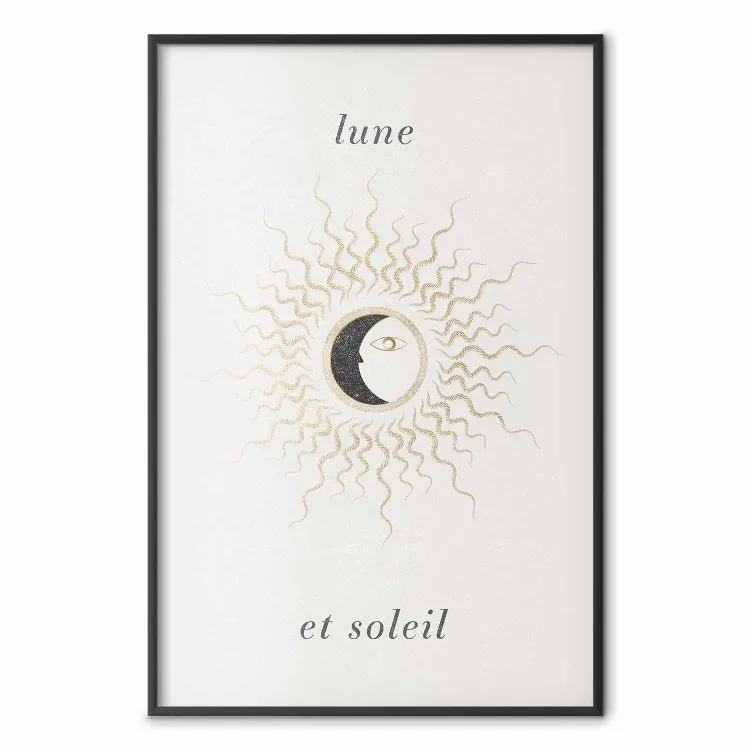 Moon and Sun - Graphical Representation of Celestial Bodies in Bright Tones