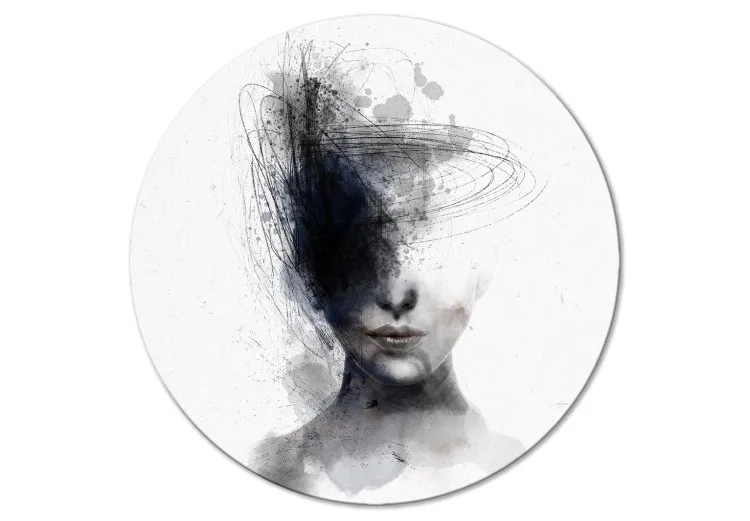 Half Face - Abstract Black and White Portrait of a Woman