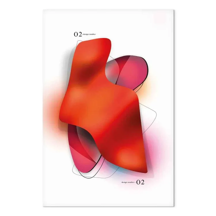 Neon Abstraction (1-piece) - shapes in shades of red