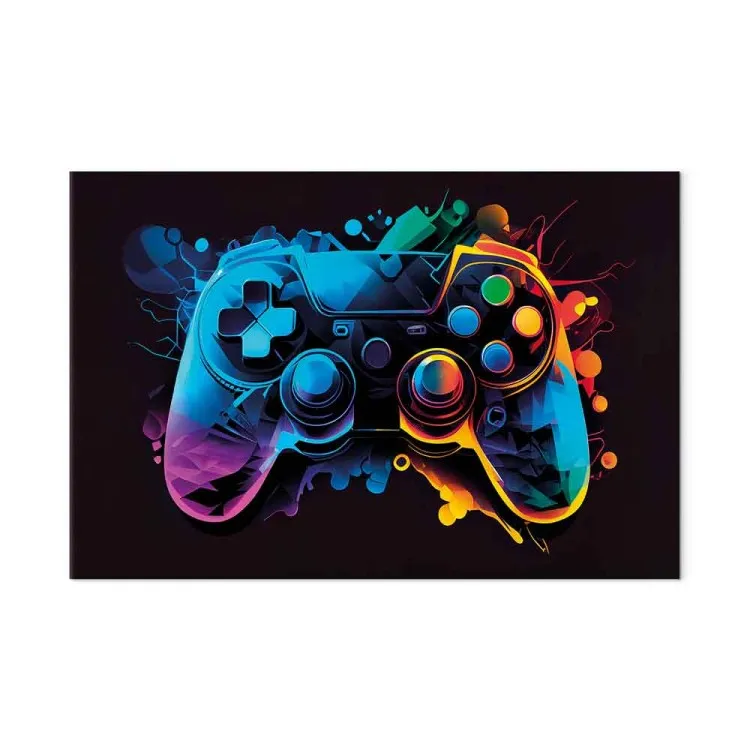Colorful Gameplay - Game Controller in Multi-Colored Backlight