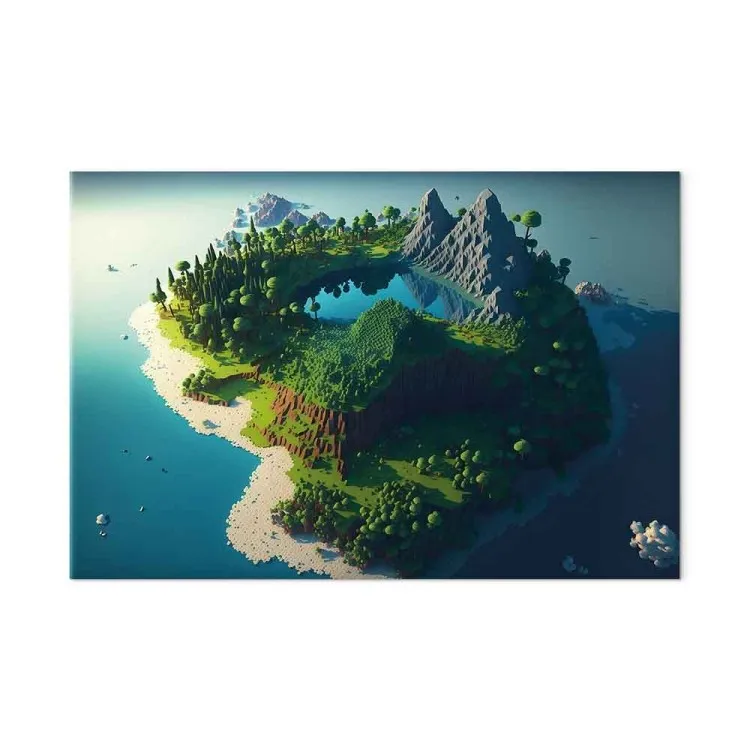 Paradise at Sea - An Island Inspired by the Style of Computer Games