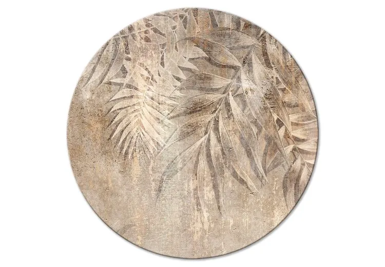 Palm Sketch - Brown Plant Composition With Large Leaves
