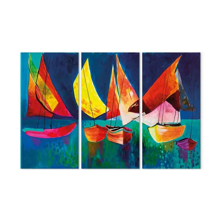 Colourful sailboats