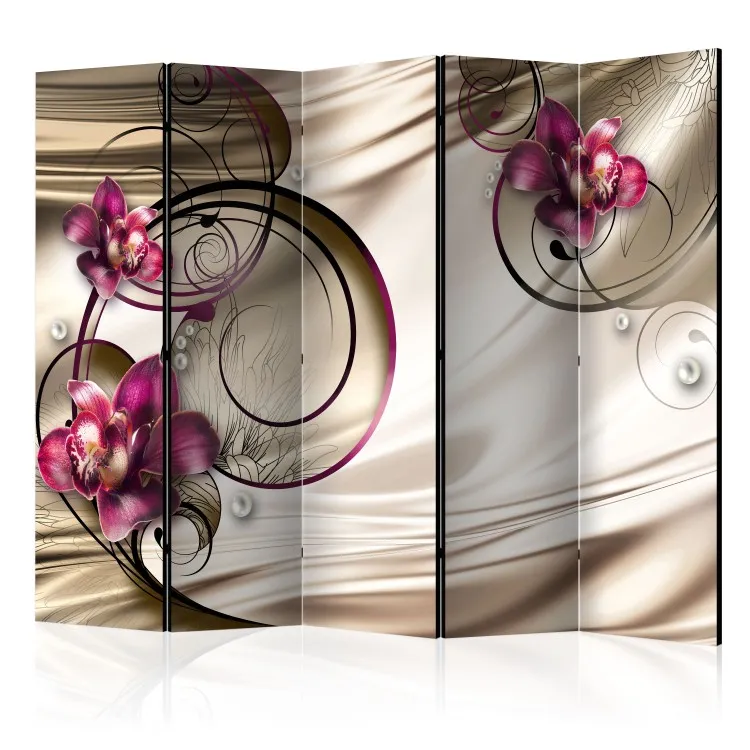 Sweet Sensations II - orchid flowers against abstract ornaments